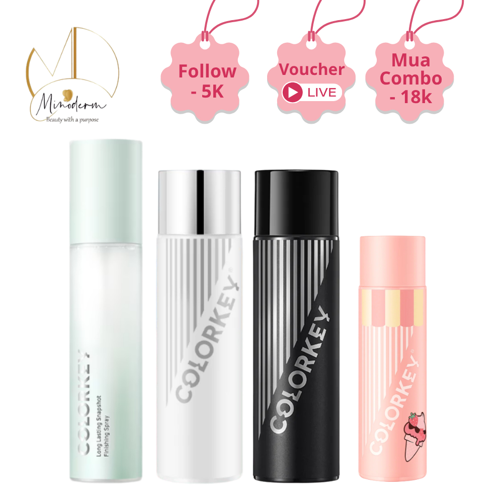 Xịt Khóa Nền Colorkey cố định lớp makeup lâu trôi, dưỡng ẩm, kiềm dầu chống thấm nước 100Ml