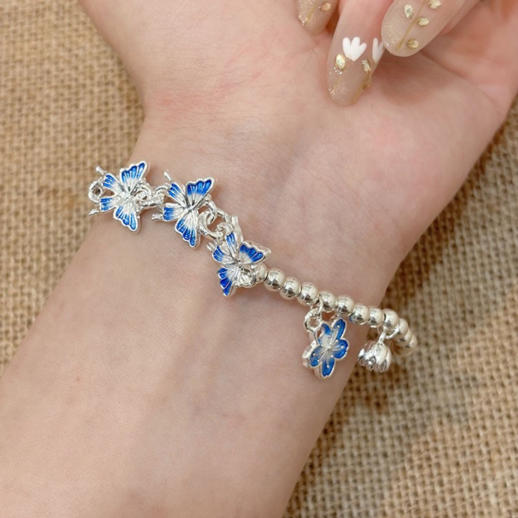 Lắc tay kiềng nữ hợp kim cao cấp họa tiết khắc chìm đá dạ quang Imoon Jewelry - Imoon079 | BigBuy360 - bigbuy360.vn