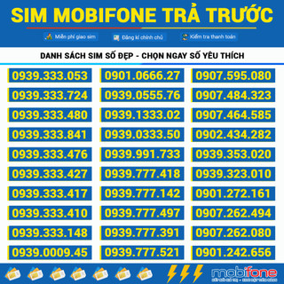 Sim số đẹp mobifone đồng giá 950k