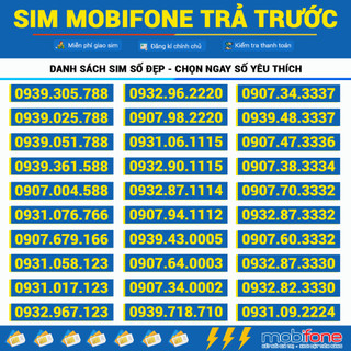 Sim số đẹp mobifone đồng giá 950k