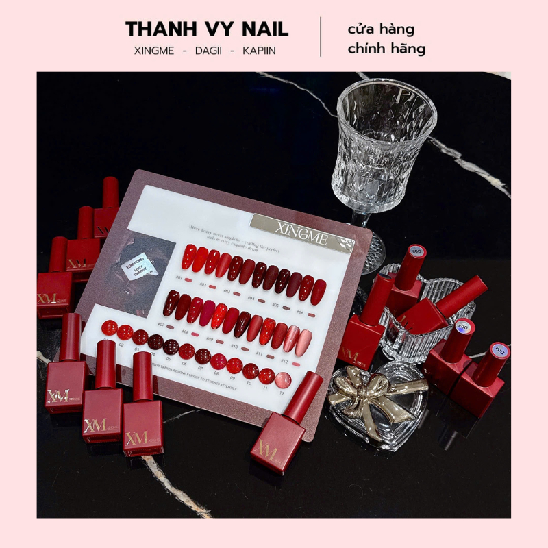 Sơn gel đỏ 12 màu lẻ XINGME Thanh Vy Edana