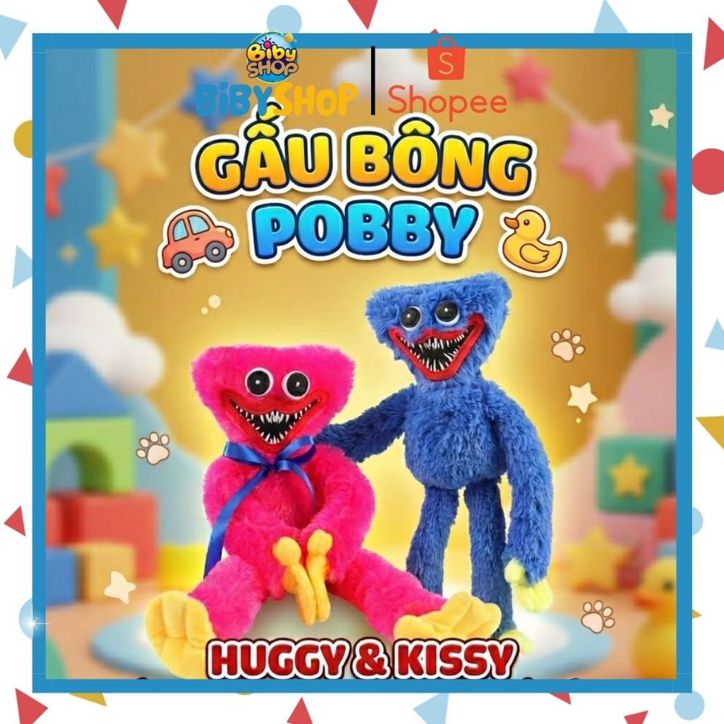 Búp Bê Quái Vật POPPY Lông Xù BIBY Mềm Mịn, Gấu Bông lông xù lông dễ thương ngộ nghĩnh cho trẻ