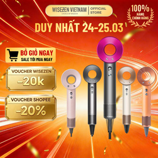 Máy Sấy Tóc Ion âm Nóng Lạnh Không Cánh Wisezen Gió Mạnh Nhiều Mức độ điều Chỉnh Thân Máy Nhẹ Thích Hợp Làm Quà Tặng