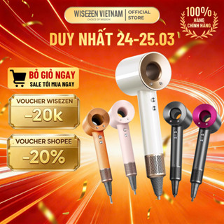 Máy Sấy Tóc Ion âm 2 Chiều Nóng Lạnh Wisezen Gió Lạnh Giúp Giảm Gãy Rụng  Nhiều Mức độ điều Chỉnh Sấy Khô Tóc Nhanh