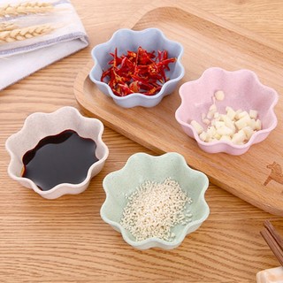 [HÀNG CÓ SẴN] Set 5 Chén Đĩa Đựng Gia Vị Nước Chấm Làm Từ Lúa Mạch Hình Chiếc Lá