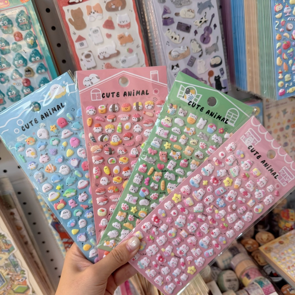 Sticker nổi 3d mini cute, miếng dán trang trí - michee.studio