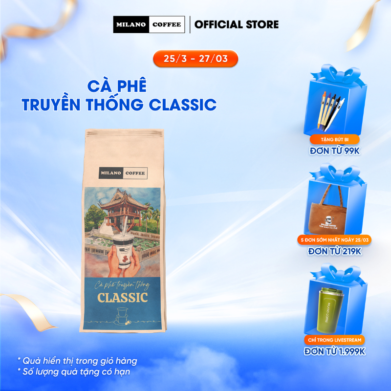Cà phê đá truyền Thống Classic 250g Milano Coffee