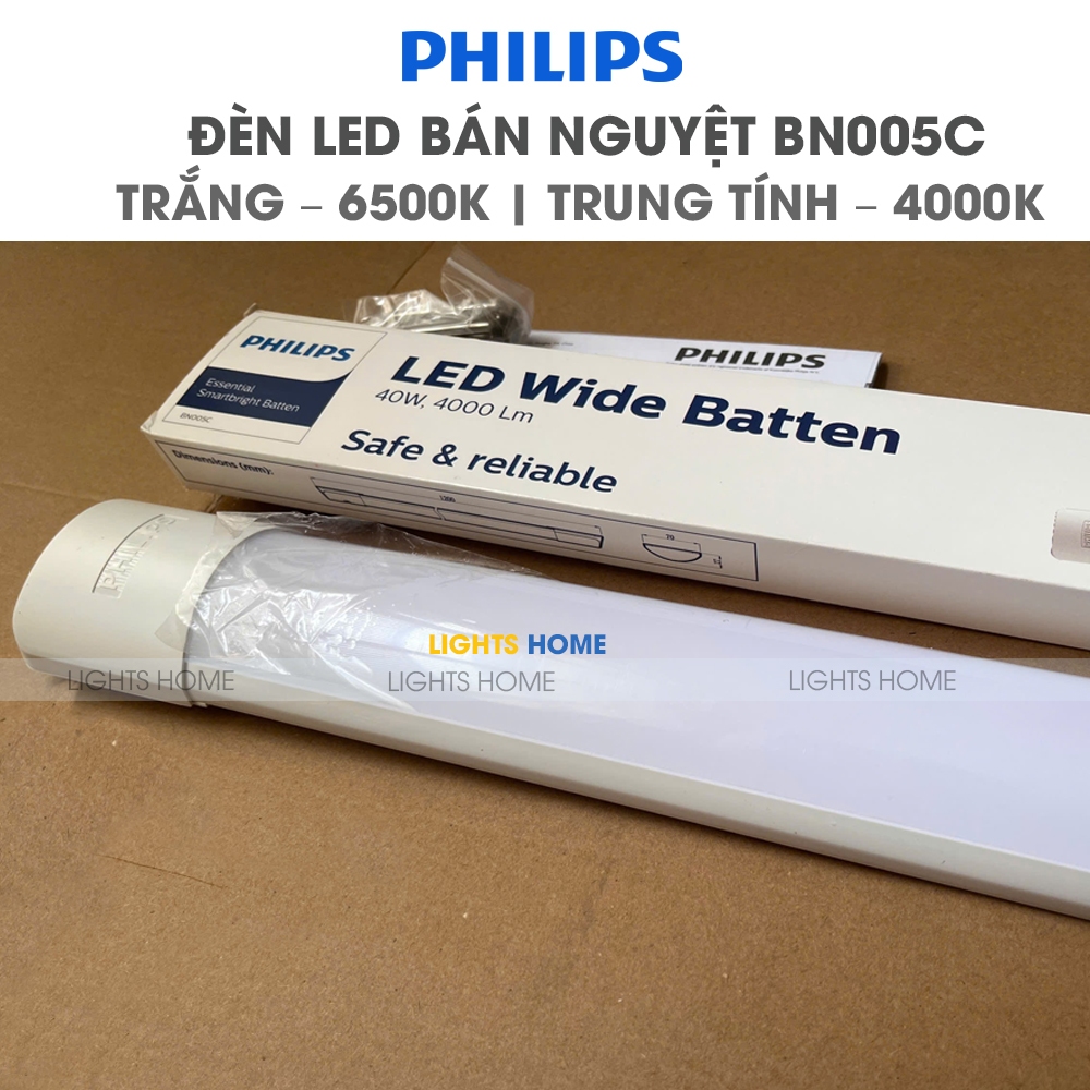 Bộ đèn LED bán nguyệt Philips BN005C 20W - 0M6 / 40W- 1M2 | Tiết kiệm điện