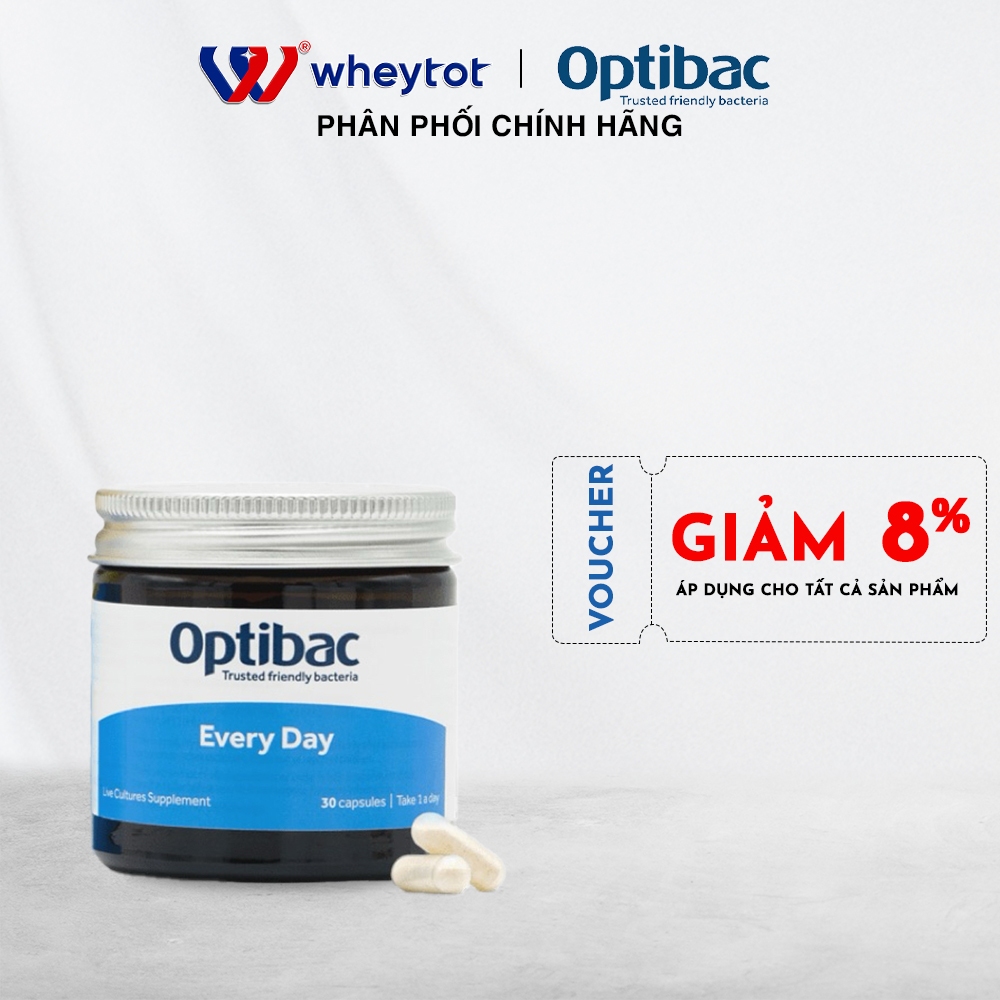 Optibac Probiotics Everyday 5 Tỷ Lợi Khuẩn 30 Viên | Men Vi Sinh Hỗ Trợ Tiêu Hóa