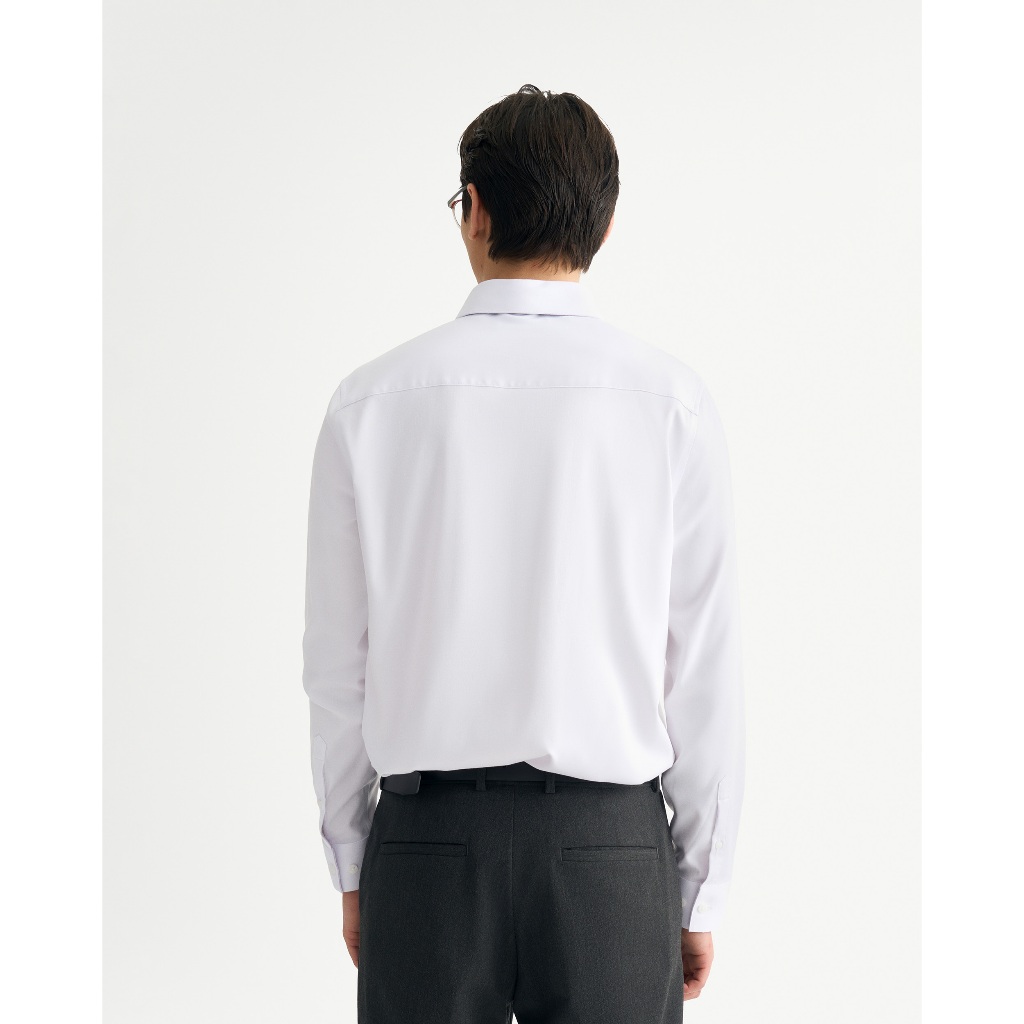 [🔥HOT] Áo Sơ Mi Nam Công Sở Tay Dài Trắng Trơn Form Fitted - Routine 10S26SHL054 | BigBuy360 - bigbuy360.vn