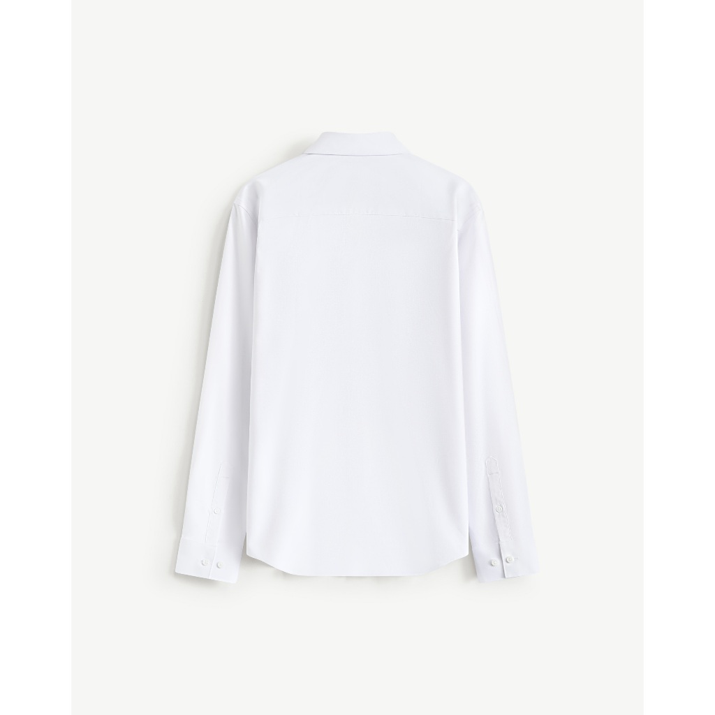 [🔥HOT] Áo Sơ Mi Nam Công Sở Tay Dài Trắng Trơn Form Fitted - Routine 10S26SHL054 | BigBuy360 - bigbuy360.vn