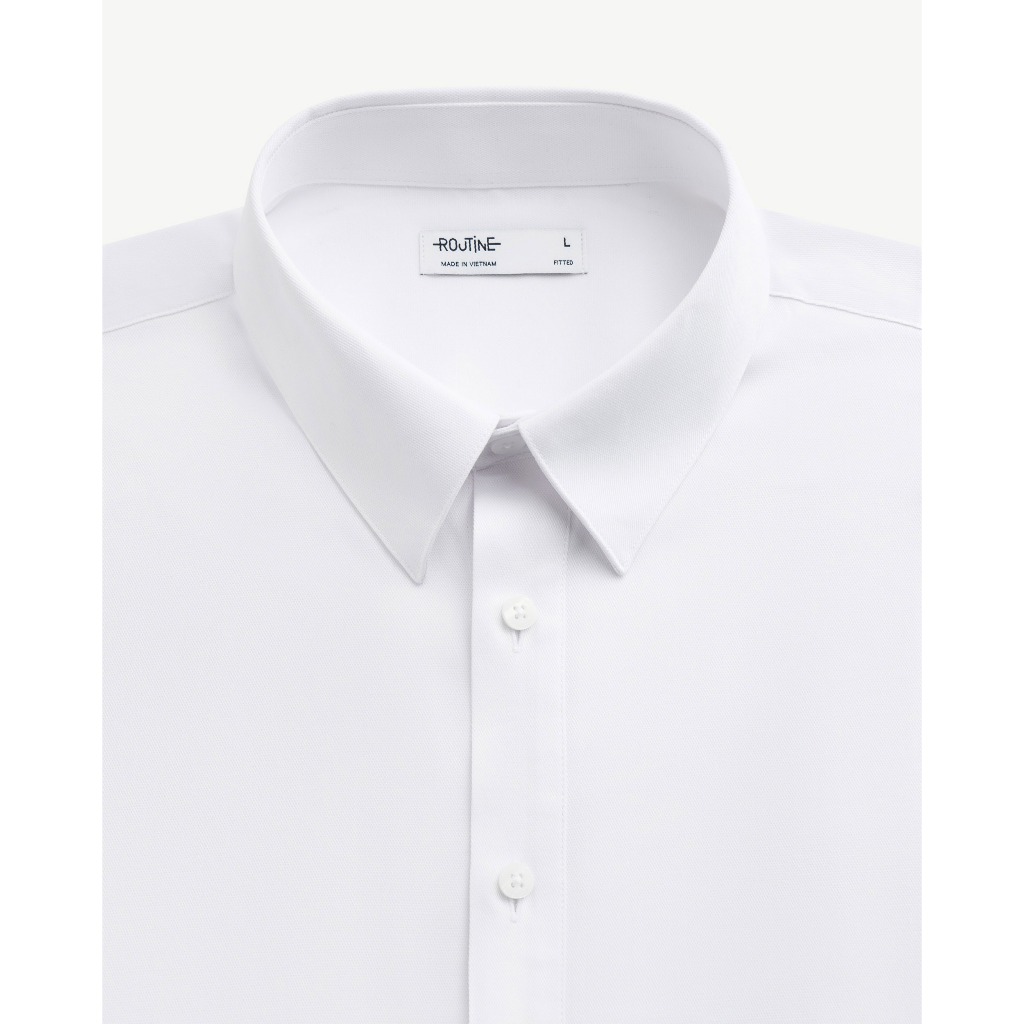 [🔥HOT] Áo Sơ Mi Nam Công Sở Tay Dài Trắng Trơn Form Fitted - Routine 10S26SHL054 | BigBuy360 - bigbuy360.vn