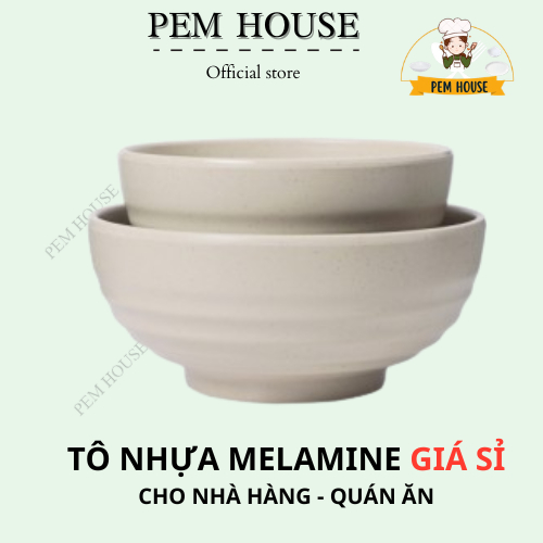 Tô Nhựa Melamine Cơm Trộn Nhiều Size Nhám Nâu– Bát Melamine Bền Đẹp