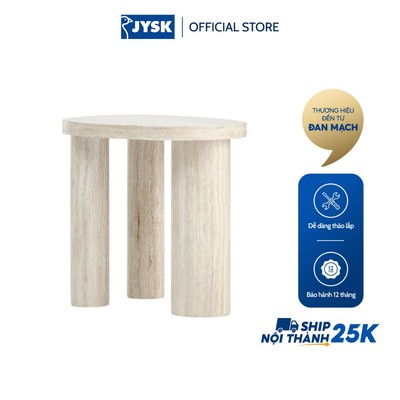 Bàn góc | JYSK LUNDEBORG | gỗ công nghiệp | màu đá cẩm thạch | R38xD50xC47cm