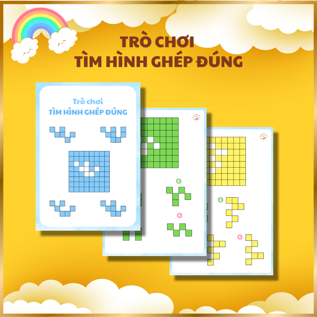 [3-5 Tuổi] Trò Chơi Tìm Hình Ghép Đúng