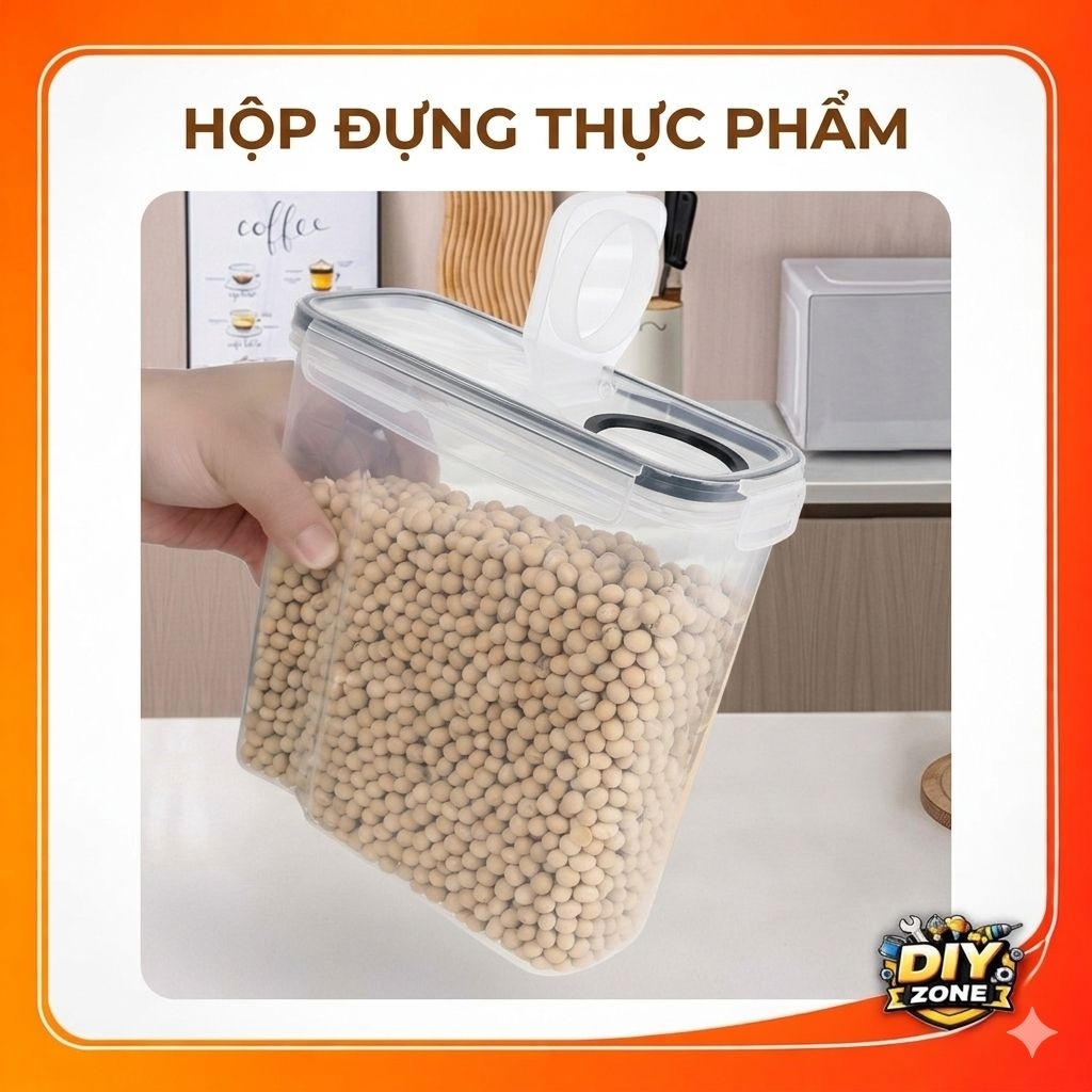 Hộp Đựng Gạo & Ngũ Cốc Kín Khí – Bảo Quản Thực Phẩm Nhà Bếp Gọn Gàng