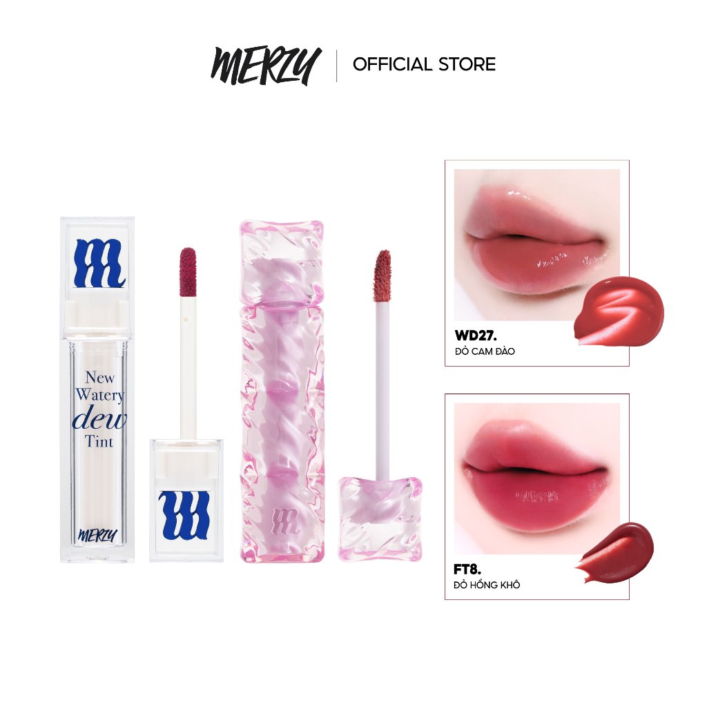 COMBO 2 son New Dew The Watery Dew Tint 4g + Merzy Water Fit Blur Tint 3.7g
