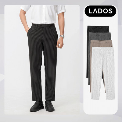 Quần Tây Công Sở Nam LADOS-4201 Vải Kẻ Sọc Hack Dáng, Ống Đứng, Form Slimfit Trẻ Trung, Hiện Đại, Sang Trọng