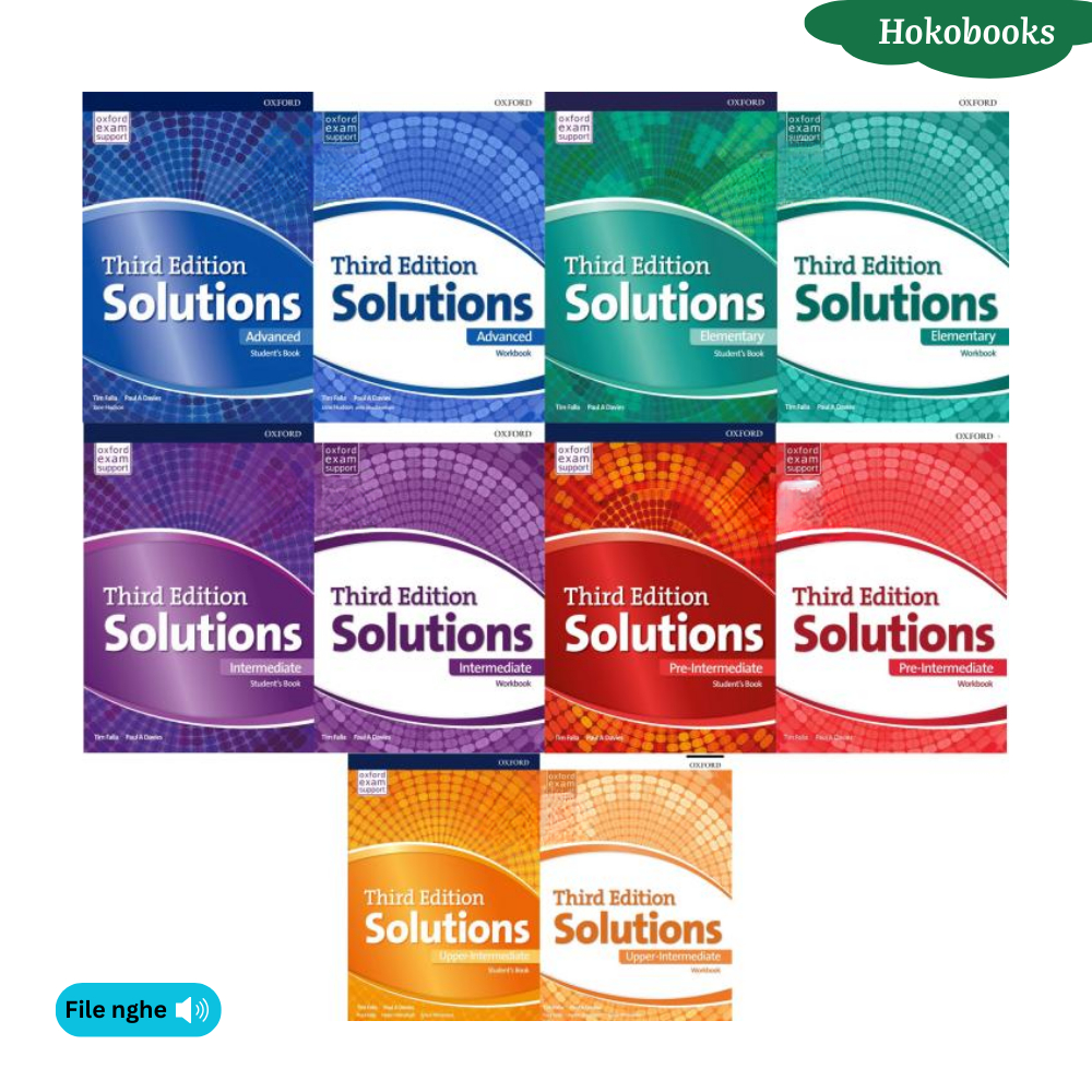 Sách - Solutions 3rd edition - 5 cấp độ (Student's Book + WorkBook) - Bản in laser Tặng file nghe