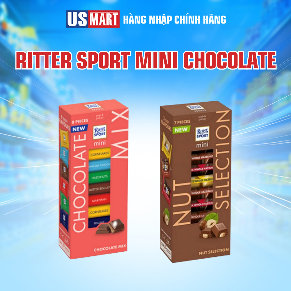 Socola Mini Ritter Sport 133g (2 Loại)