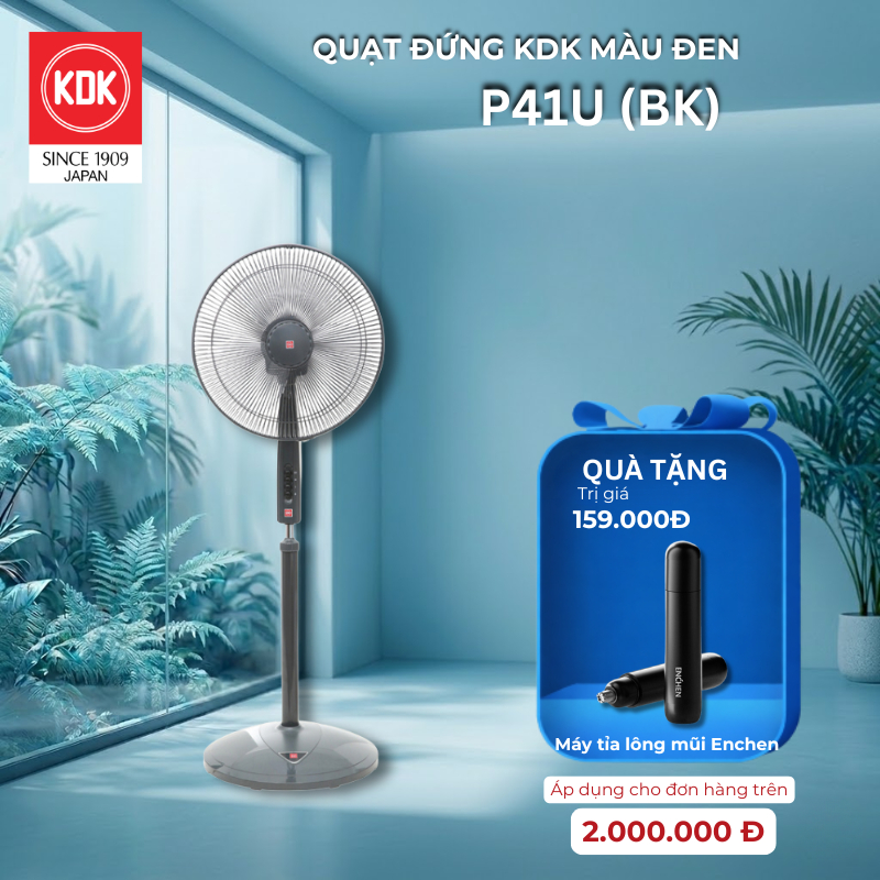 Quạt Nhật đứng KDK P41U(BK)  màu Đen - Bảo Hành Chính Hãng 2 Năm