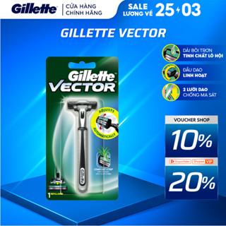 Dao Cạo Râu Gillette Vector - 1 Cán 1 Lưỡi Dao Cạo