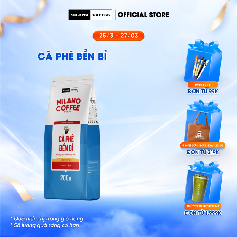 Cà phê Bền bỉ Milano Coffee 200g