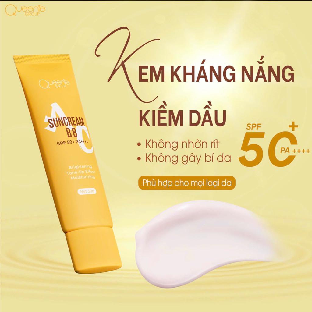 [Chính Hãng] Kem Chống Nắng Queenie Skin Mẫu Mới - Kem Kháng Nắng Lý Hoá Queenie Skin Chính Hãng