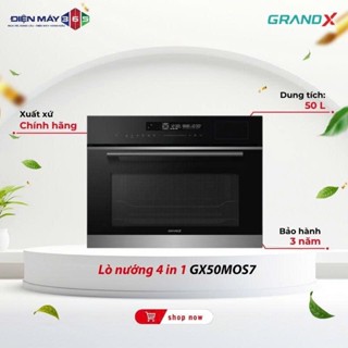 Lò Nướng Tích Hợp Lò Vi Sóng Và Nồi Chiên Không Dầu Grandx GX50MOS7 Thiết Kế Hiện Đại, Dễ Sử Dụng