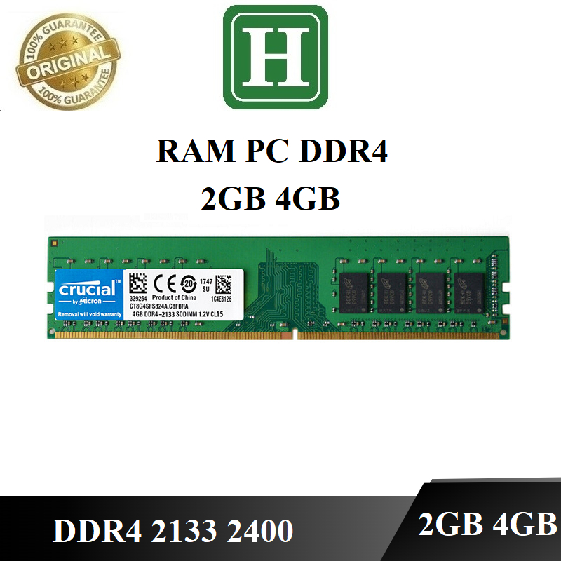 RAM PC DDR4 2GB 4GB DDR4 bus 2133 2400 2666 - hàng zin tháo máy BH 6 tháng