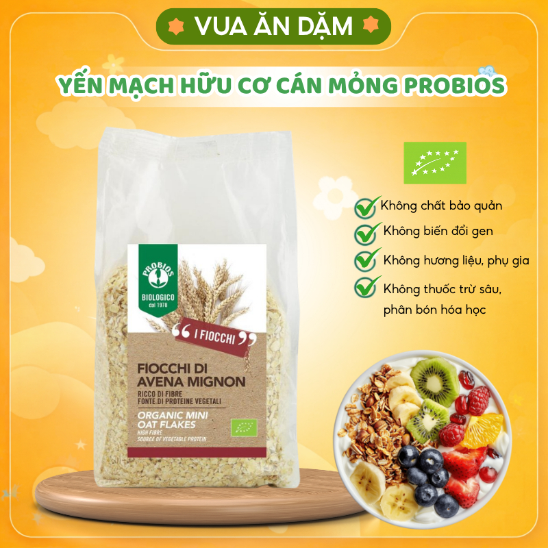 Yến Mạch hữu cơ cán mỏng PROBIOS cho bé ăn dặm