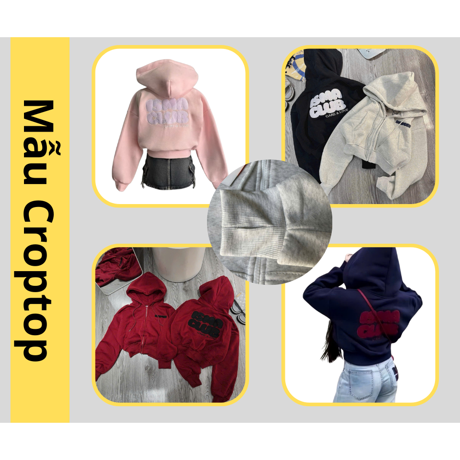 [TOP TRENDING] ÁO HOODIE ZIP CROPTOP ISMA CLUB – PHONG CÁCH CHILL, CÂN MỌI OUTFIT 🌟
