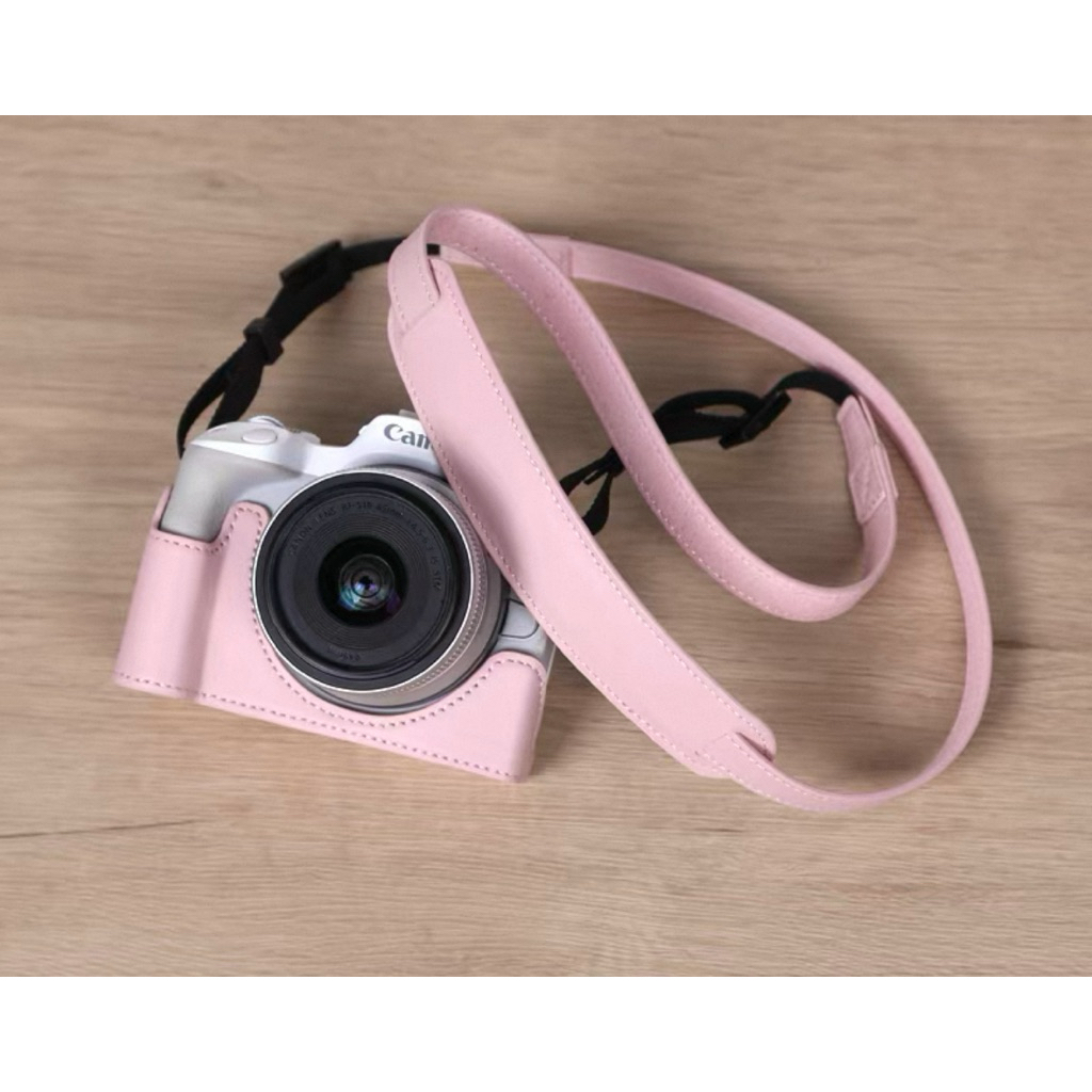 [SẴN SHIP] CASE - BAO DA CANON 𝗥𝟱𝟬 DA THẬT - Kèm dây da dài