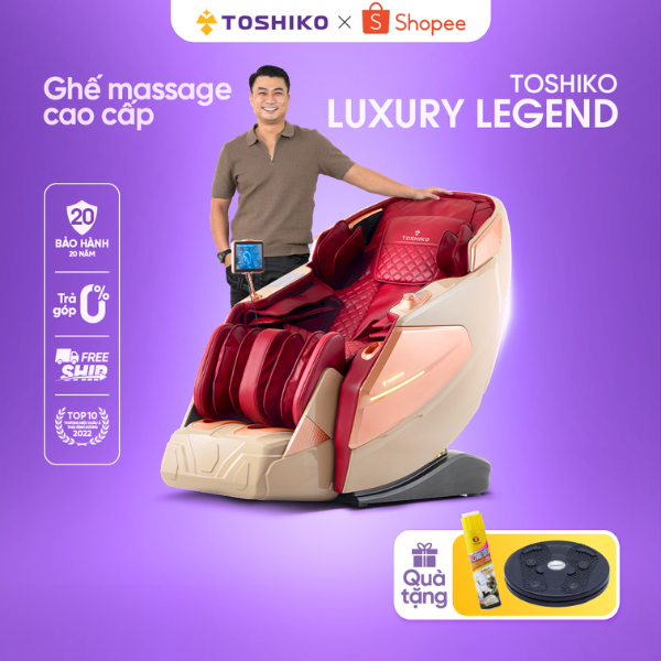 Ghế massage cao cấp Luxury Legend Toshiko công nghệ matxa tiên tiến, công nghệ AI Scan Pro, bảo hành tại nhà