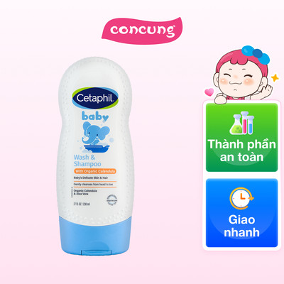 Sữa tắm gội trẻ em tinh chất hoa cúc (Cetaphil Baby Wash&Shampoo) 230ml