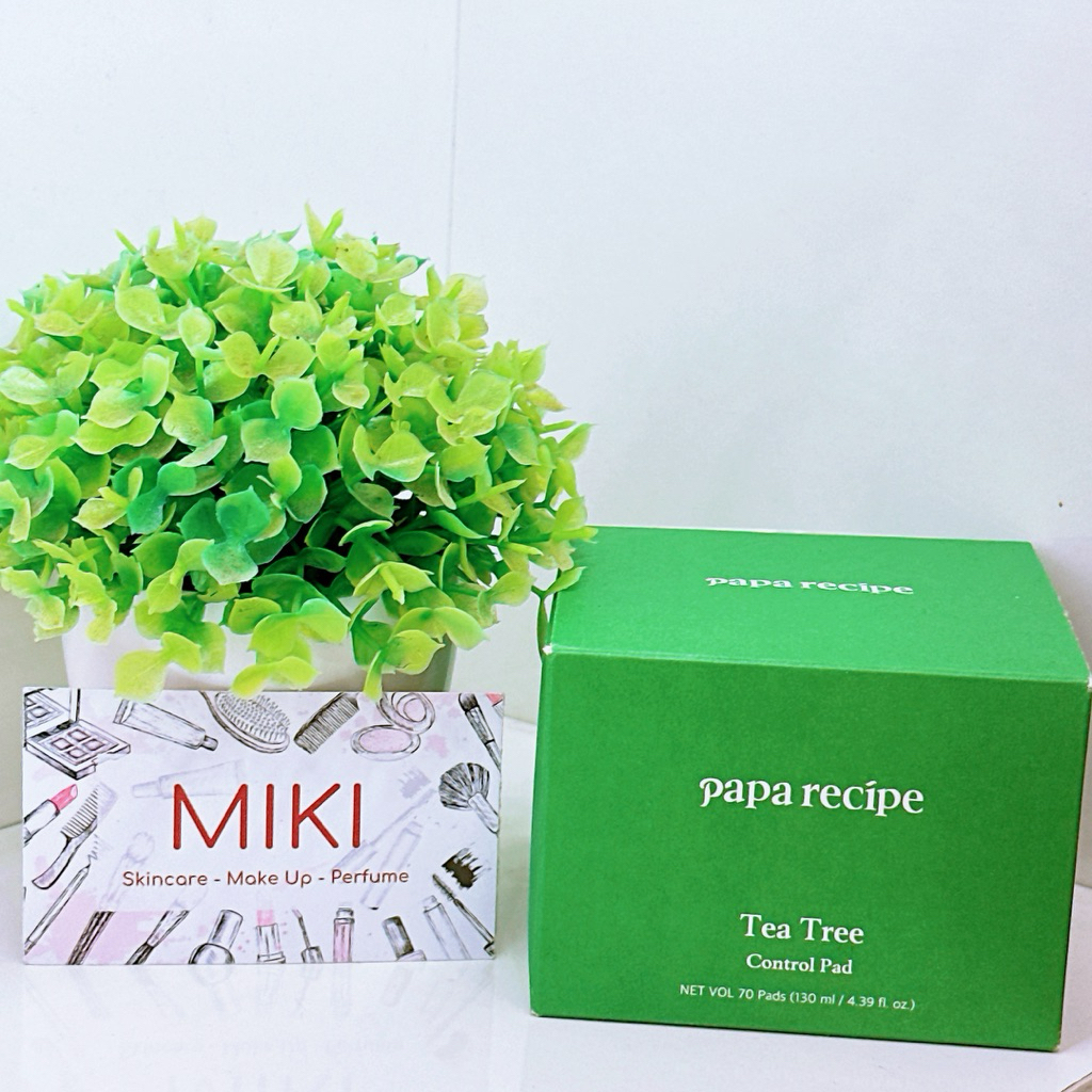 Toner pad tràm trà tea tree control pad xanh lá papa recipe