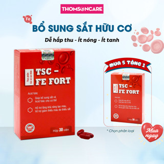 Bổ sung sắt hữu cơ và Acid Folic - TSC Fe Fort (Hộp 30 viên) - Bổ máu cho mẹ bầu, người thiếu sắt