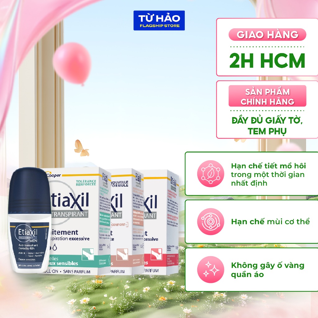 Lăn khử mùi Etiaxil Dành Cho Da Nhạy Cảm 15ml - Từ Hảo