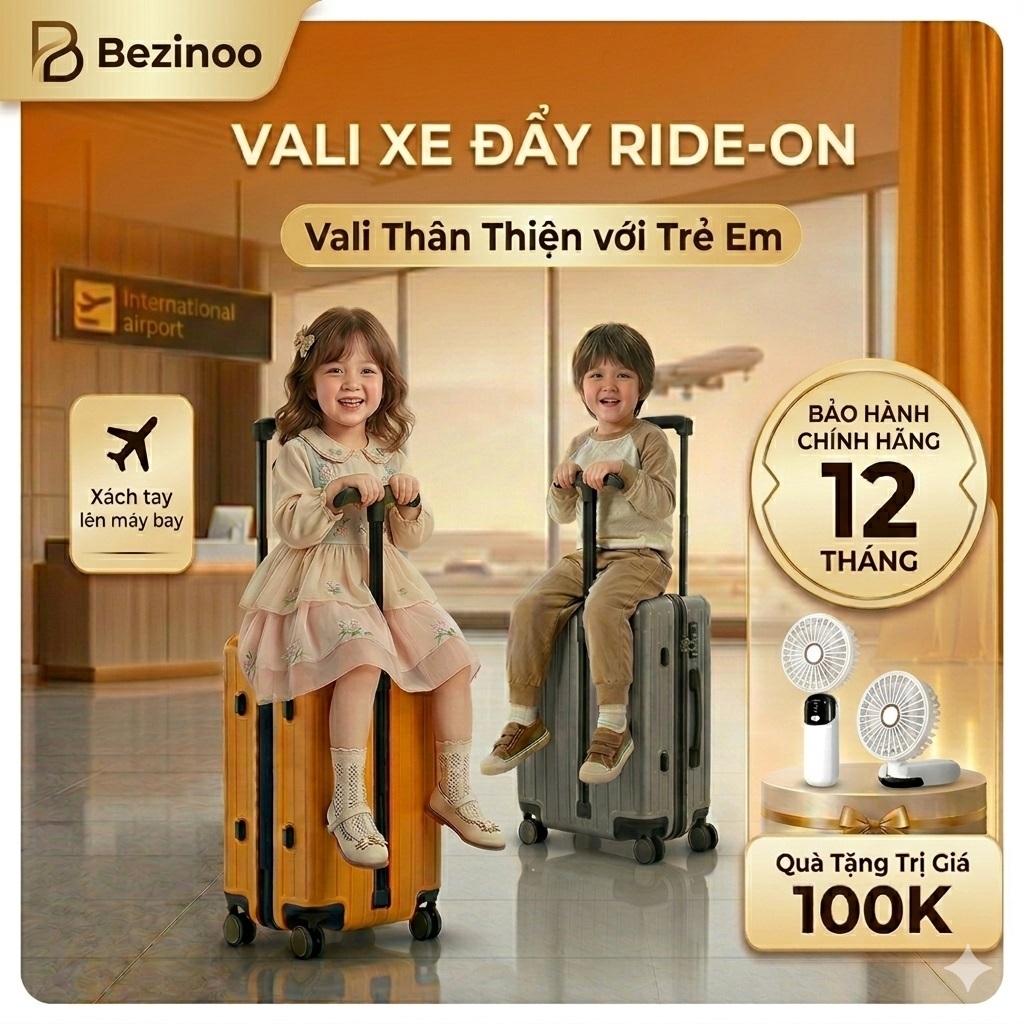 Vali du lịch ride-on, vali xách tay, vali thân thiện với trẻ em