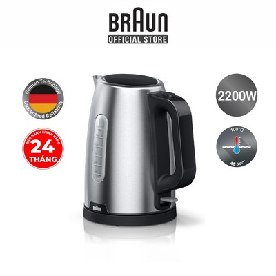 Ấm siêu tốc Braun WK1500BK-Hàng chính hãng bảo hành 24 tháng
