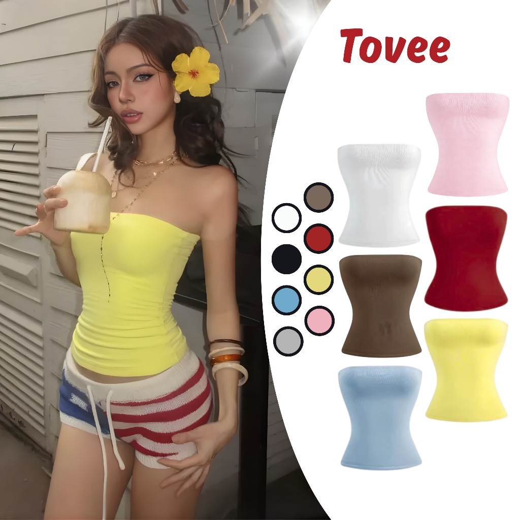 [SUMMER TUBE] Áo ỐNG TUBE TOP TRƠN basic chất thun borip lụa DD34, Áo thun quây nữ ôm body nhiều màu