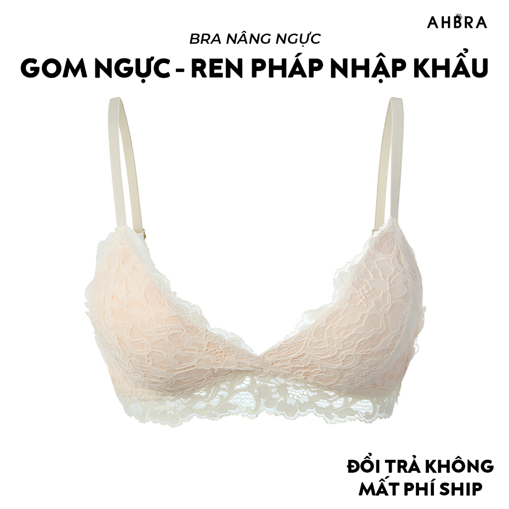 Áo Bra Ren Nâng Ngực AHBRA R57 K Gọng Mút Mỏng Cho Nữ Mặc Vest