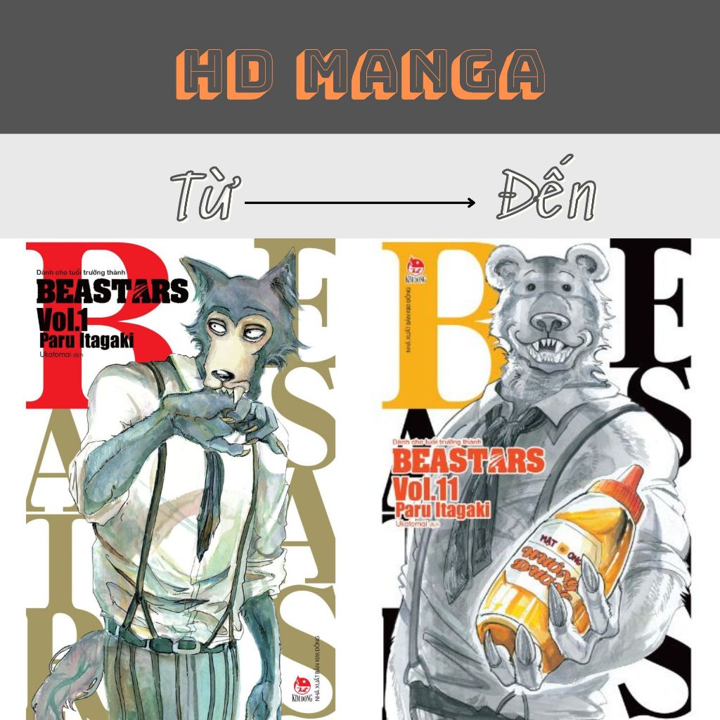 Truyện tranh - Beastars - Tập 1 2 3 4 5 6 7 8 9 10 11 12 13 - NXB Kim Đồng