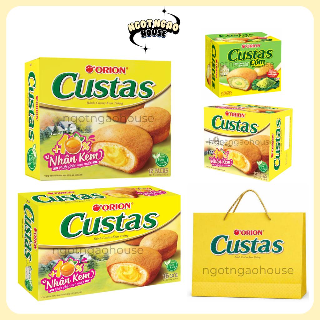 Bánh Custas Kem Trứng/Cốm ORION