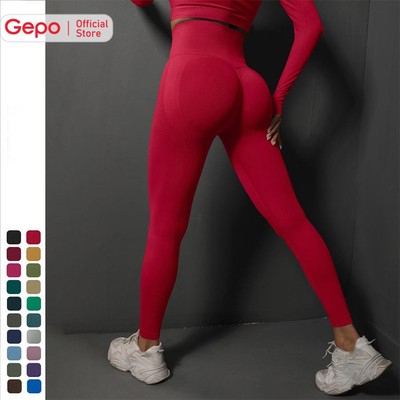 GEPO Quần Dài Tập Gym Nữ Chun Mông Lưng Cao Chất Dệt Kim Cao Cấp GP117