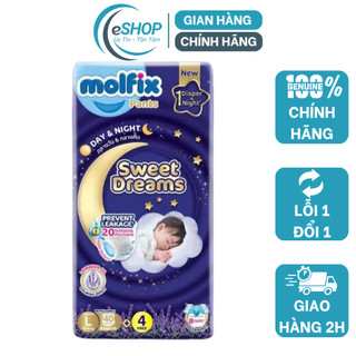 Tã/ Bỉm quần đêm Molfix Sweet Dreams Jumbo đủ các size M50/L44/XL38/2XL34 - eSHOP...