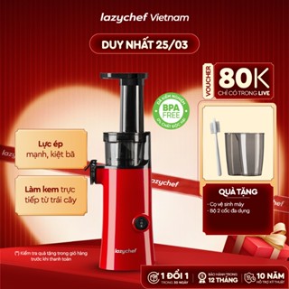 Máy Ép Chậm Làm Kem Mini 3s Lazychef Version 2 130W, Máy Làm Kem, Tháo Lắp 3s