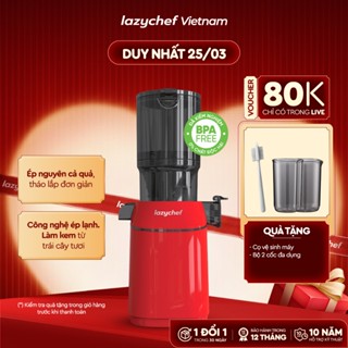 Máy ép chậm nguyên quả 3in1 Premium Max Lazychef, máy ép trái cây công nghệ ép lạnh, lắp ráp dễ dàng