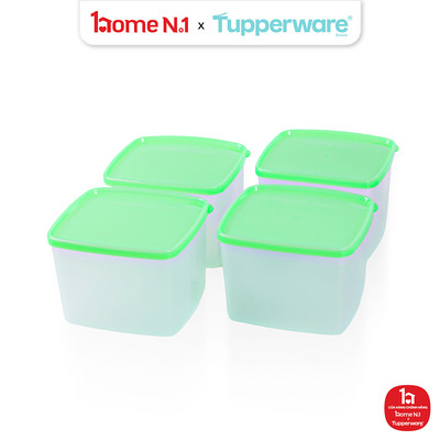 Bộ 4 Hộp Đựng Thực Phẩm Tupperware Square Round Nhỏ Gọn, Đa Dụng
