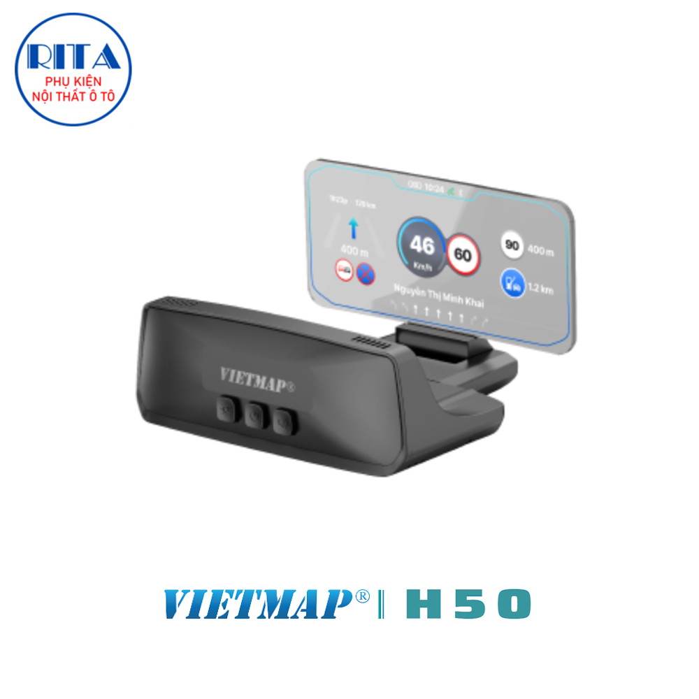 Màn Hình HUD Vietmap H50 - Cảnh Báo Giao Thông - Kèm Vietmap Live Pro 2 Năm - Chính Hãng Vietmap